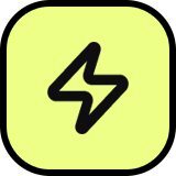 Energijska ikona z zvezdastim simbolom za hitre energije in vitalnost.